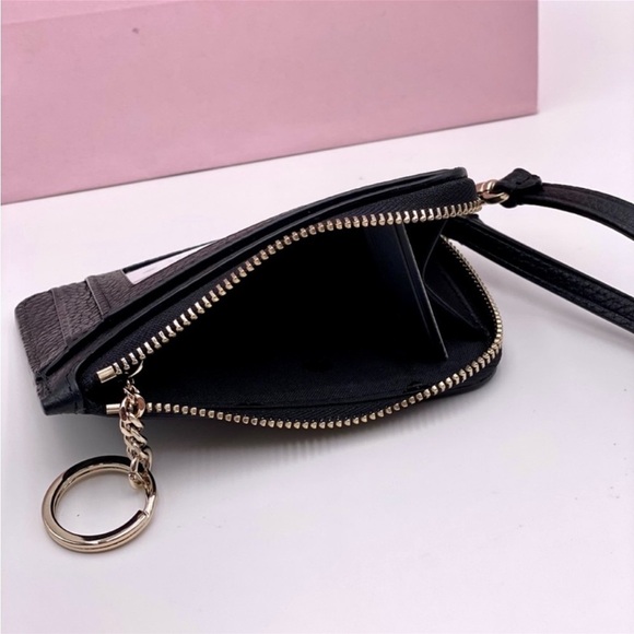Kate Spade leila small card holder wristlet wallet black - Picture 10 of 10